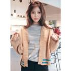 Dolman-sleeve Distressed Cardigan