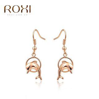 Alloy Dolphin Dangle Earring 1 Pair - Rose Gold - One Size