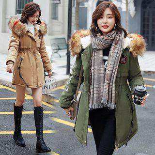 Furry Hood Padded Parka
