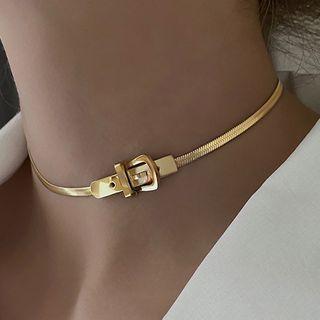 Belt Stainless Steel Choker Gold - One Size
