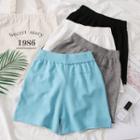 Summer-knit Plain Shorts