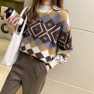 Print Loose-fit Knit Top