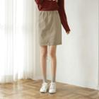 Elastic-waist H-line Skirt