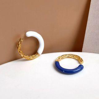 Two-tone Alloy Glaze Open Ring