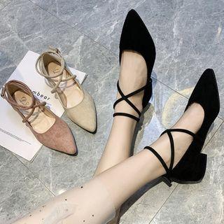Pointy Chunky Heel Strappy Sandals
