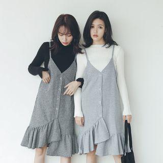 Houndstooth Strap Dress