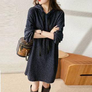 Leopard Print Hoodie Dress