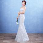 Strapless Lace Mermaid Wedding Gown