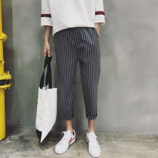 Pinstriped Crop Pants
