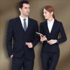 Set: Plain Blazer + Dress Pants / + Shirt / + Vest