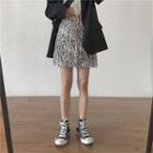 Patterned A-line Skirt / Midi Skirt