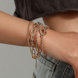Chain Layered Bracelet Gold - One Size