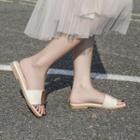 Square Accent Flat Sandals