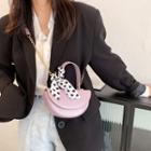 Dot Bow Faux Leather Crossbody Bag