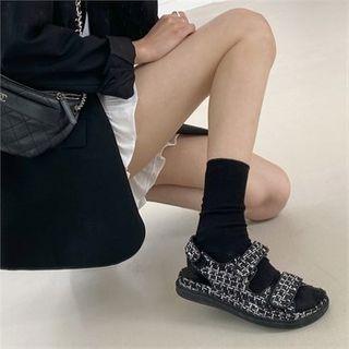 Velcro Tweed Sandals
