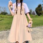 Midi Overall Dress / Short-sleeve Shirt