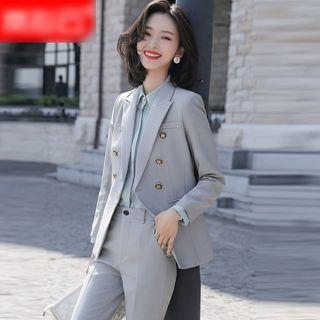 Double Breasted Blazer / Dress Pants / Shirt / Skirt / Set