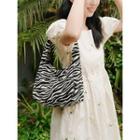 Zebra-print Shoulder Bag Black - One Size