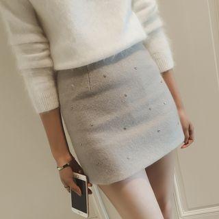 Embellished Mini Skirt