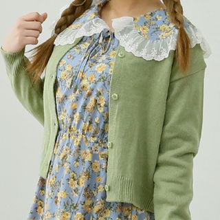 Capelet Rosette Long Gathered Dress