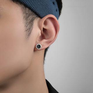 Rhinestone Resin Sterling Silver Earring