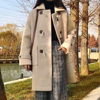 Furry Collar Toggle Coat