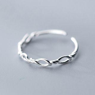 925 Sterling Silver Twist Ring Ring - One Size