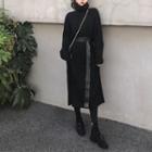 Set: Turtleneck Sweater Dress + Belt