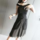 Layered Mesh Mini Skirt