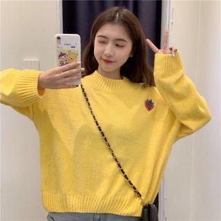 Strawberry Embroidery Sweater
