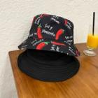 Chili Print Bucket Hat Black - M
