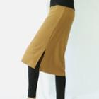 Inset Leggings H-line Knit Skirt Black - L