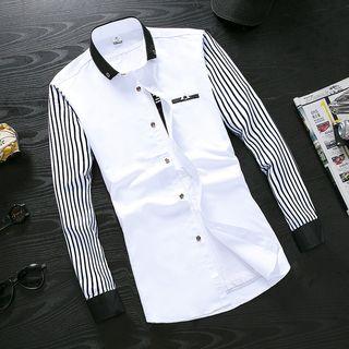 Striped-sleeve Shirt