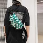 Check Nylon Belt Bag