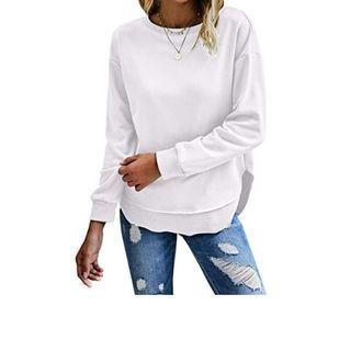 Ruffle Trim Crew Neck Sweatshirt