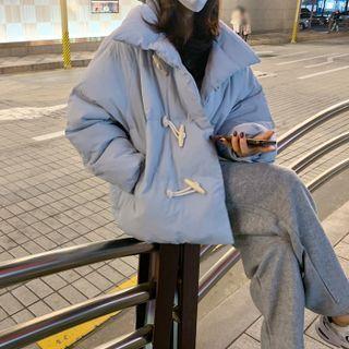 High-neck Toggle-button Padded Jacket