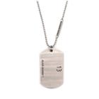 Stainless Steel Numeral Tag Pendant Necklace