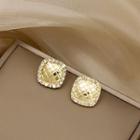 Square Rhinestone Alloy Earring 1 Pair - E1744-3 - Gold - One Size