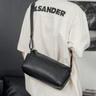 Leather Zip Crossbody Bag Black - One Size