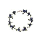 Fashion And Elegant Enamel Blueberry Leaf Bracelet Golden - One Size