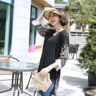 Contrast-trim Woven Sun Hat Black - One Size