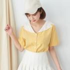 Linen Short-sleeve Shirt Yellow - One Size