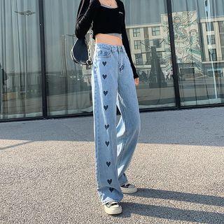 Heart Wide-leg Jeans