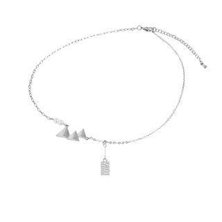 Geometric Pendant Alloy Necklace Necklace - Silver - One Size
