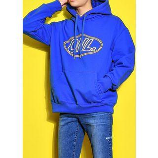 Kangaroo-pocket Logo Print Hoodie