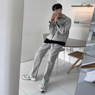 Cargo Shirt Jacket / Straight Leg Pants