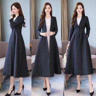 Glitter Midi A-line Coat
