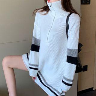 Halter-neck Ribbed Sweater