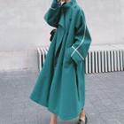 Single-breasted A-line Wool Coat