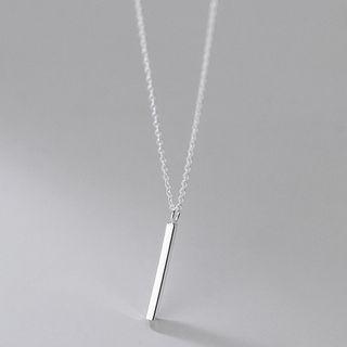 Bar Pendant Sterling Silver Necklace 1 Pc - Bar Pendant Sterling Silver Necklace - Silver - One Size